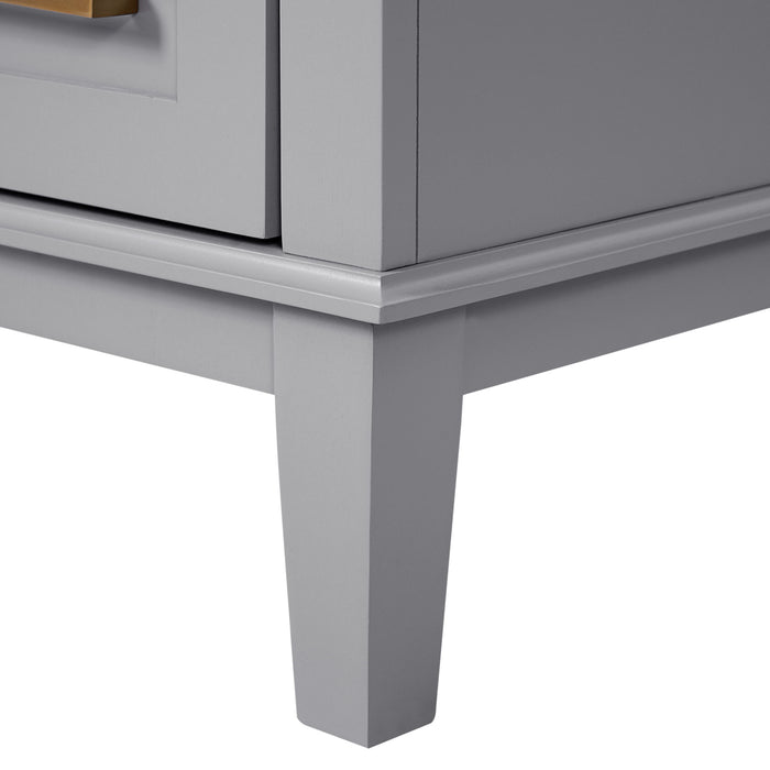 Modern Bathroom Vanity With Ceramic Sink, Soft Close Storage Cabinet