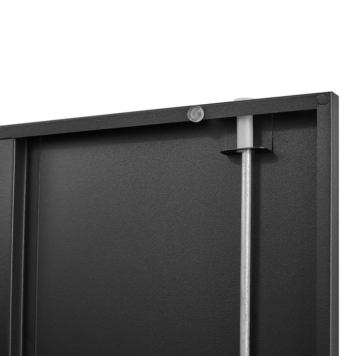 2 Door File Cabinet With Lock, 4 Adjustable Shelves, Heavy-Duty