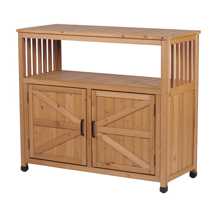 Patio Bar Table Set With Storage