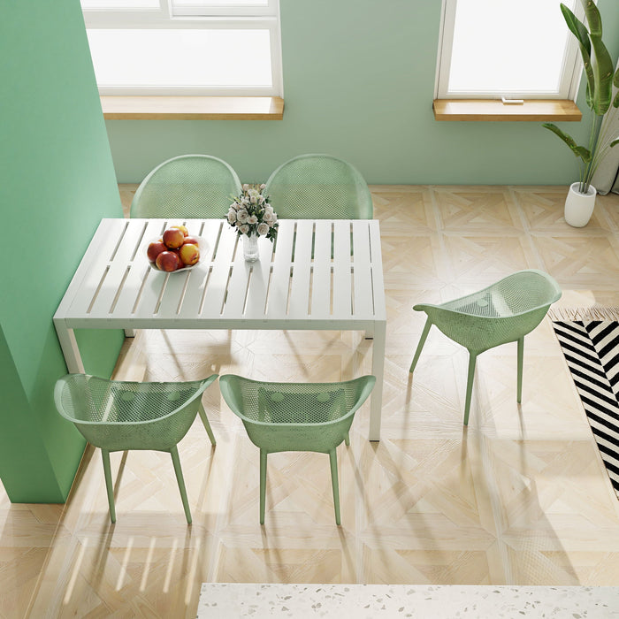 2 Piece Durable Single Chair With Hollow Out Design
