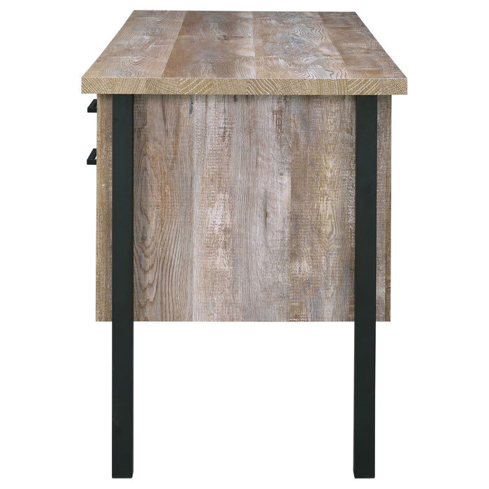 Azura - 4 Drawer Office Desk - Oak