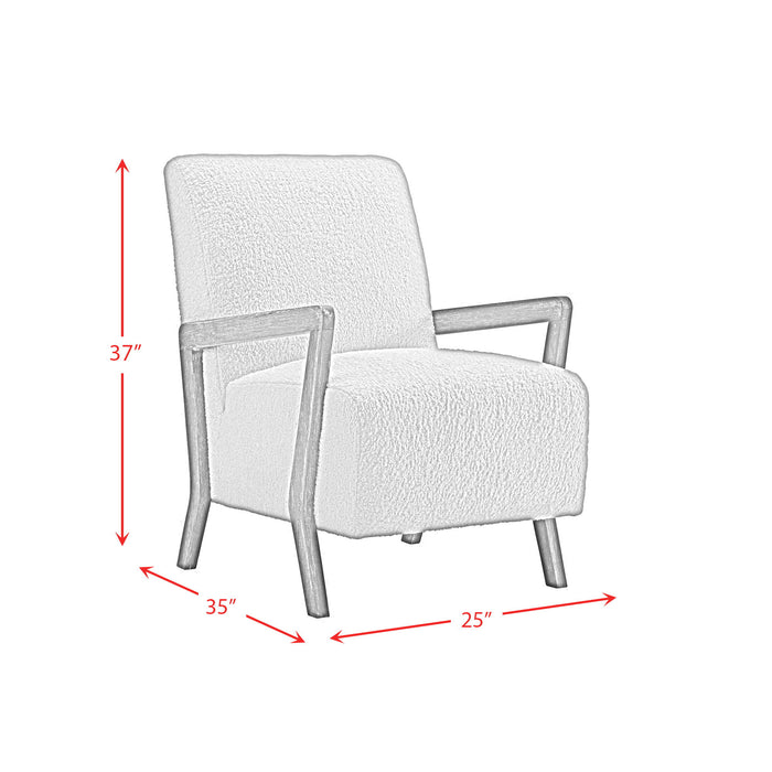 Enzo - Accent Chair - Sheep Skin White (3A Packaging)
