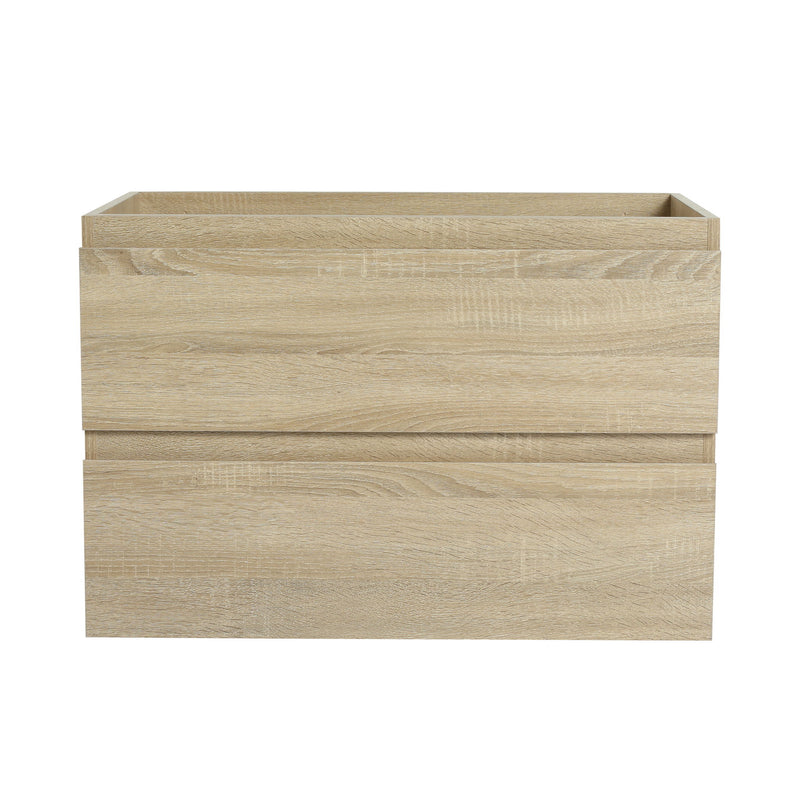 Wall Mounted Bathroom Vanity & Sink, 2 Soft Close Drawers