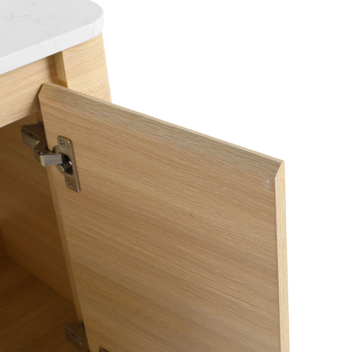 Mounted Bathroom Vanity With Art Sink & 2 Soft Close Doors