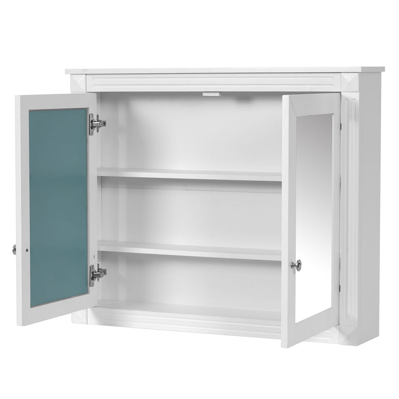 Wall-Mounted Medicine Cabinet With 2 Mirrors, Adjustable Shelves