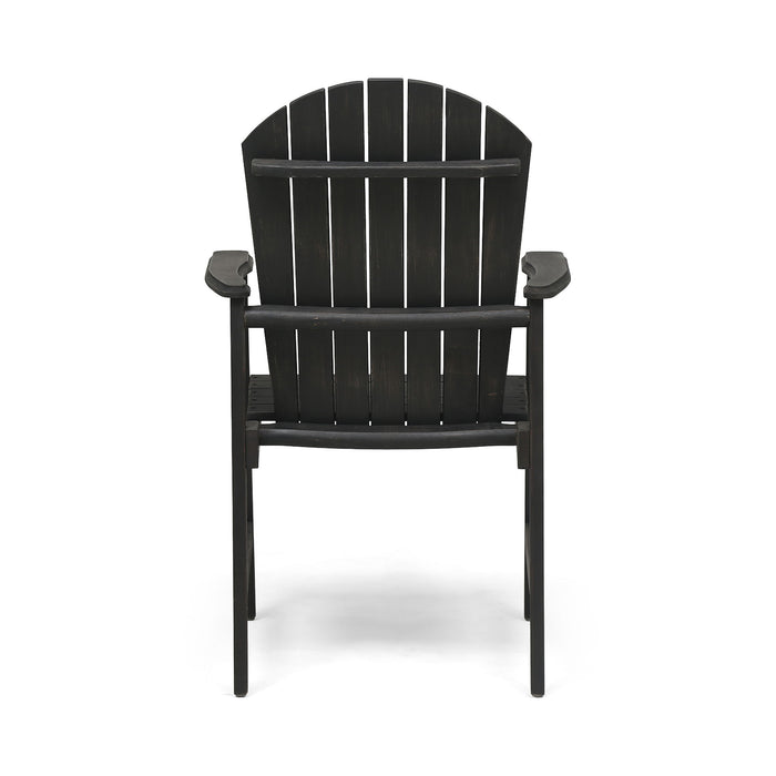 Outdoor Weather Resistant Acacia Wood Adirondack Dining Chairs (Set of 2)
