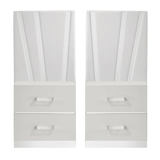 Europa Nightstand Panels, Set Of 2 - White