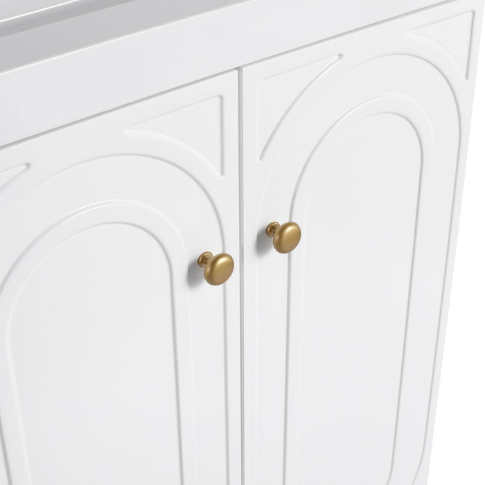 Modern Freestanding Bathroom Vanity With Soft Close Cabinet Doors