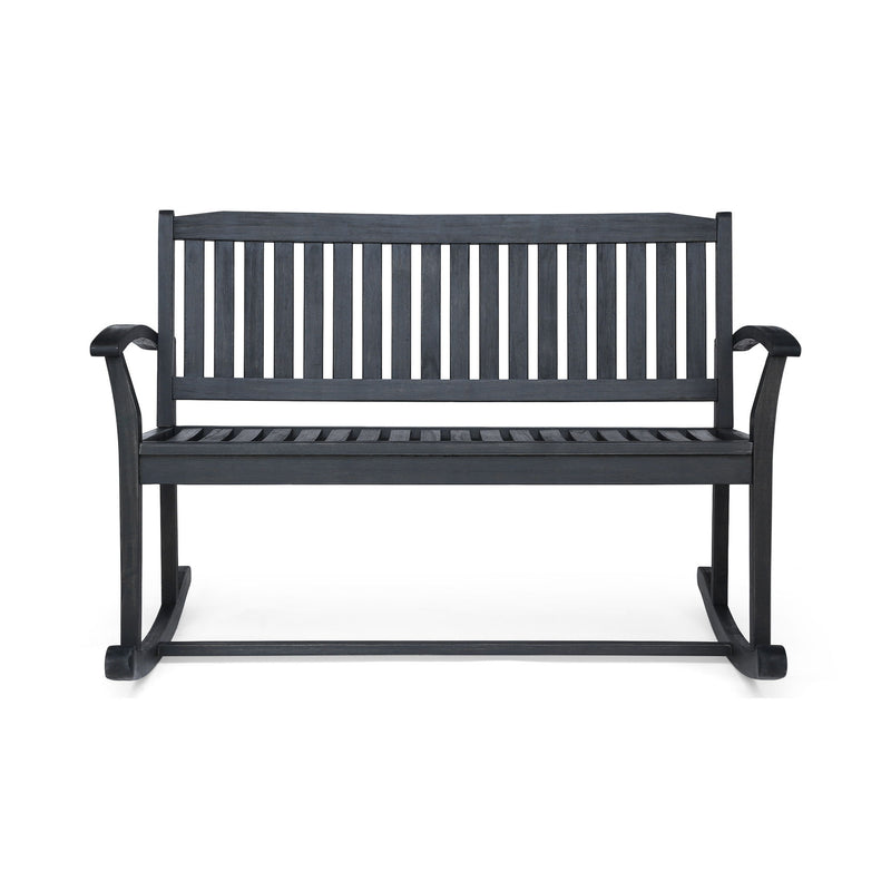 Baxter - Rocking Loveseat - Dark Gray