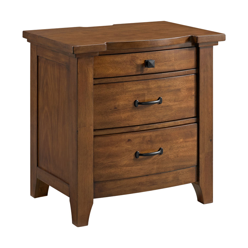 Gage - 3-Drawer Nightstand With USB And Power - Chestnut