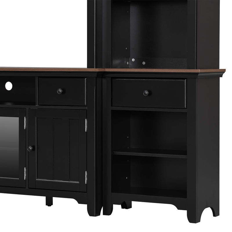 Extra Large TV Stand, Entertainment Center With Storage Cabinets