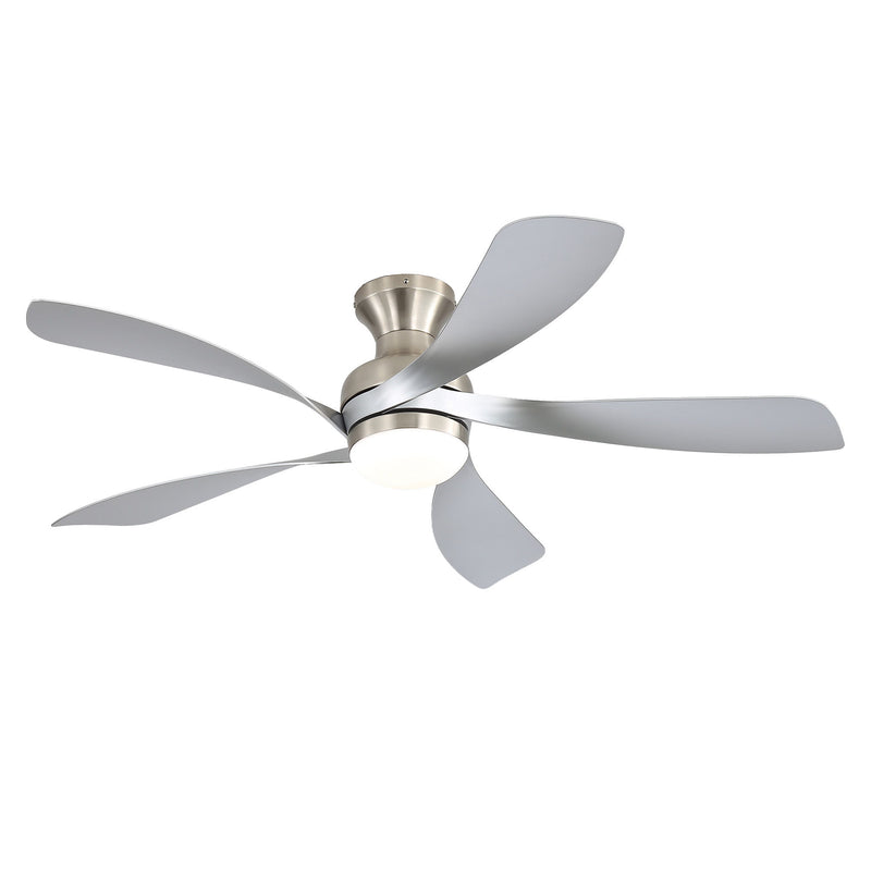 52" Ceiling Fan With 3 Color Dimmable LED Light, DC Reversible Motor, 6 Speed Settings