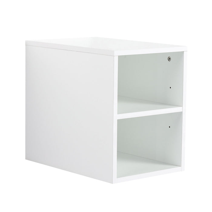 Wall Mounted Bathroom Vanity With Sink, Soft Close Doors, Cabinet & Half Door