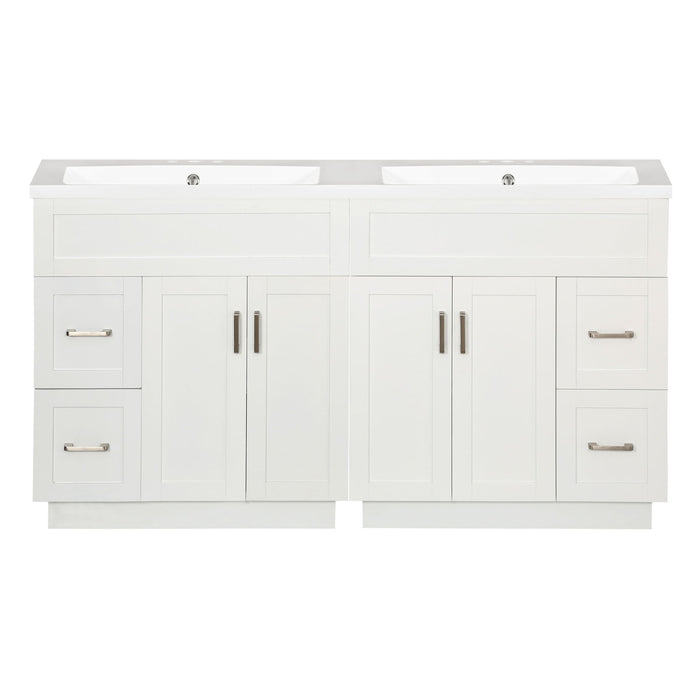 Bathroom Vanity With 2 Doors, 2 Drawers, Adjustable Shelf, Hidden Slides & Soft Close Hinges