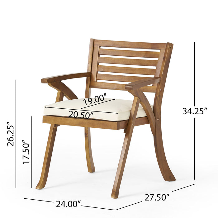 Outdoor Dining Set With Coffee Table And 2 Chairs - Teak