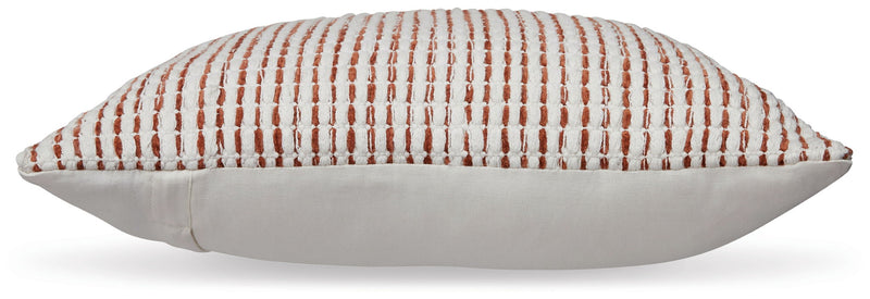 Nashlin - Pillow (Set of 4) - White / Rust