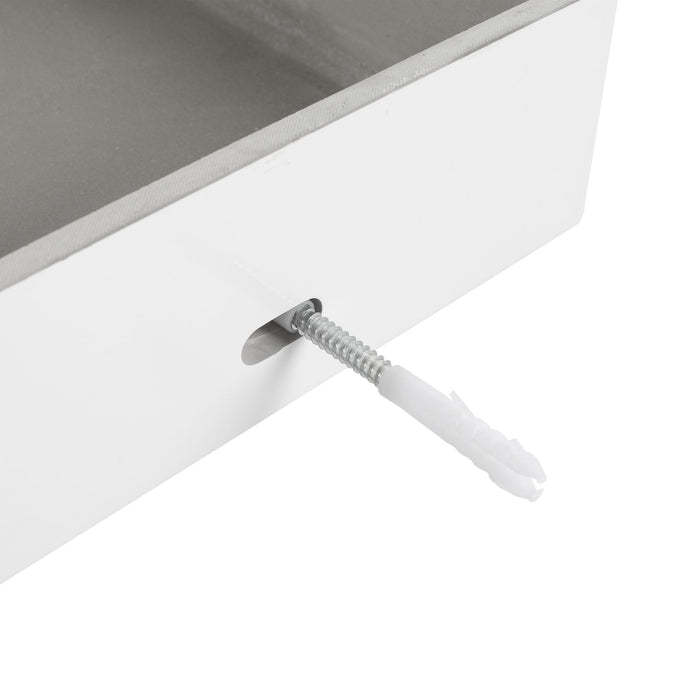 Modern Wall Mounted 30 Inch Bathroom Vanity With Resin Sink And 2 Side Cabinet - Imitative Oak