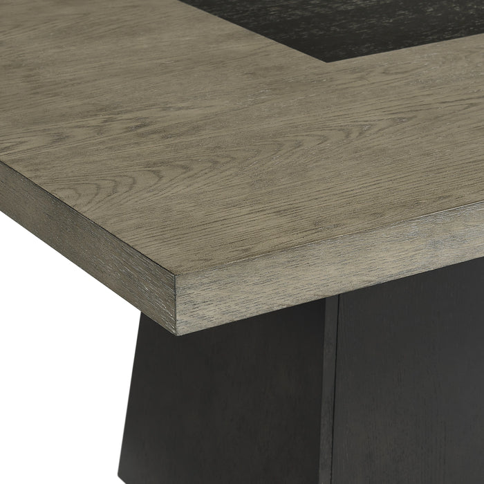 Jemma Square Table w/ Grey Top & Dark Espresso Base