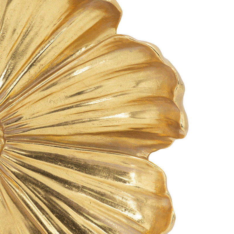 Rose Hanging Resin Wall Accents (Set of 2) - Gold
