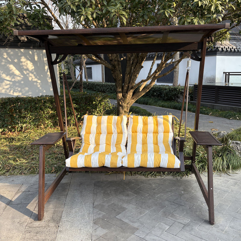 2 Piece High Back Patio Chair Cushion Set, Tufted Adirondack And Rocking Chair Cushions