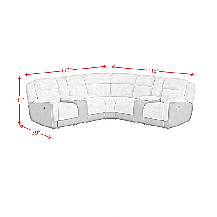 Hornet 3PC Sectional Set with Console and 2 Recliners