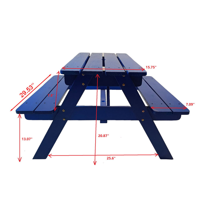 Durable Solid Wood Children's Dining Table And Chairs Set, Multi-Functional