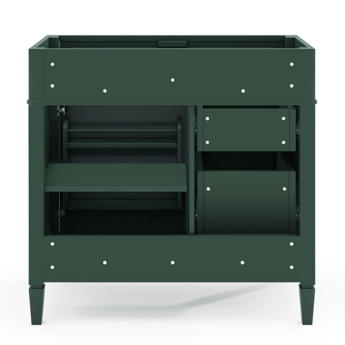 Bathroom Vanity With 2 Drawers And Tip-Out Drawer, Storage Cabinet