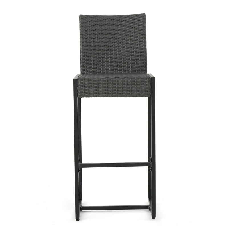Outdoor Barstool With Hand Crafted Details (Set of 2)