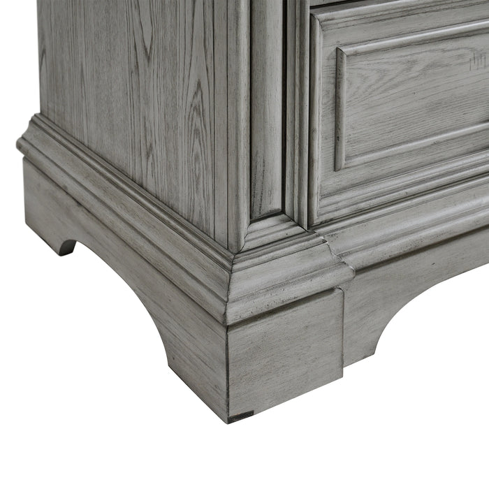 Glenmore 15-Drawer Mansion Chest in Aged Grey