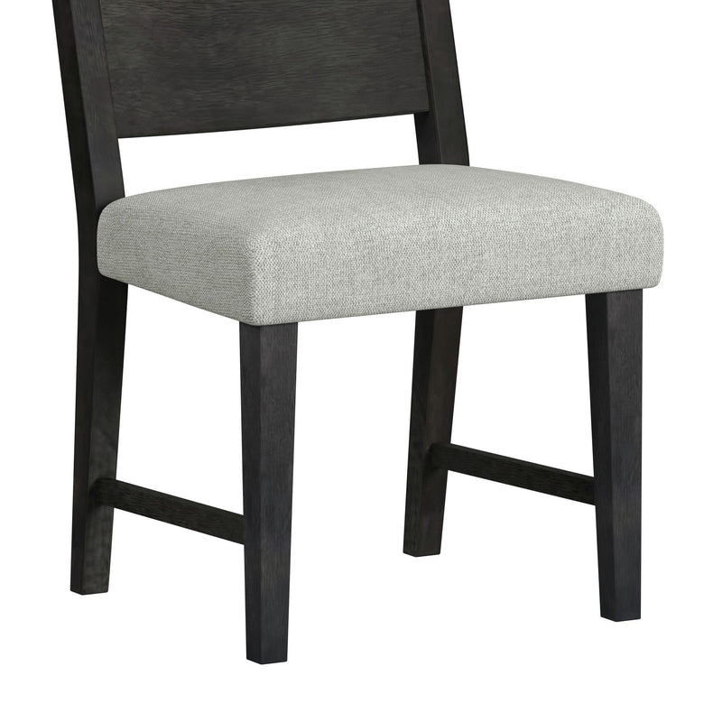 Jemma - Wood Back Dining Side Chair (Set of 2) - Dark Espresso / Beige Linen