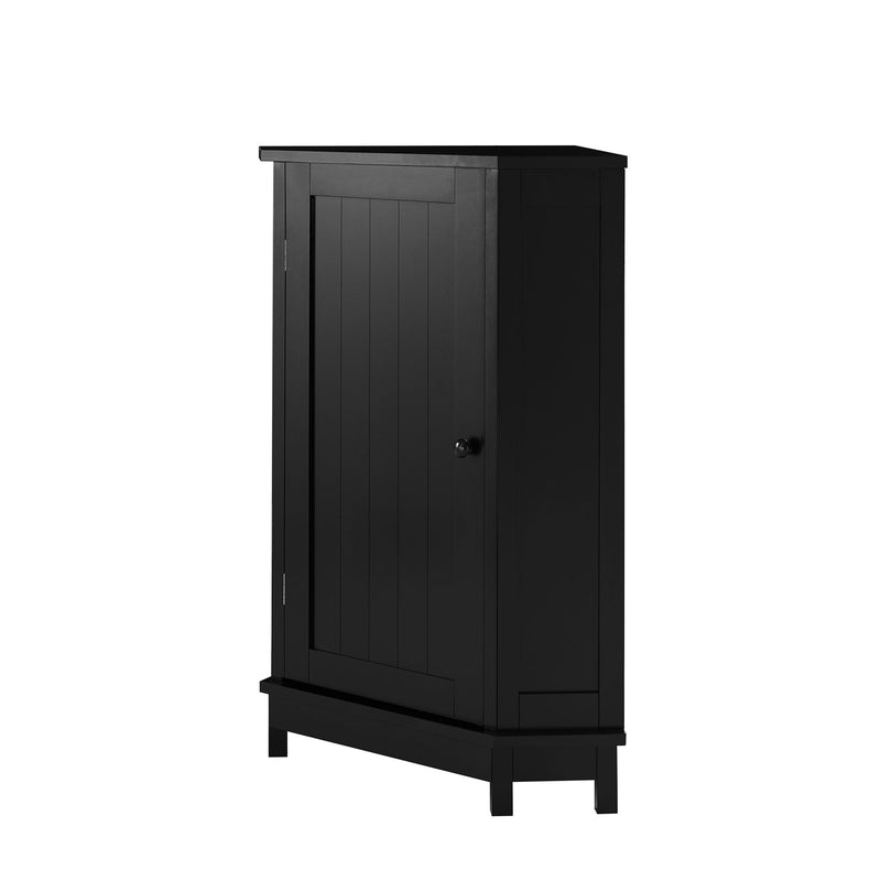 Bathroom Cabinet Triangle Corner Storage Cabinet With Adjustable Shelf Modern Style