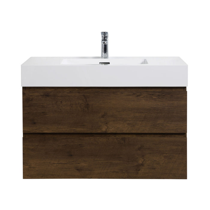 Alice - Bathroom Vanity Wall Mounted With Sink, Large Storage