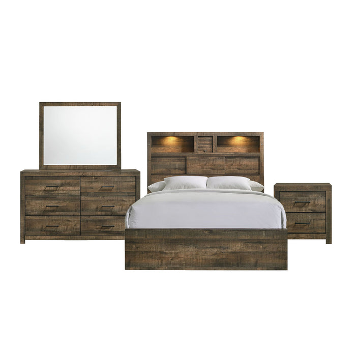 Bailey - Bookcase Panel Bedroom Set With Bluetooth