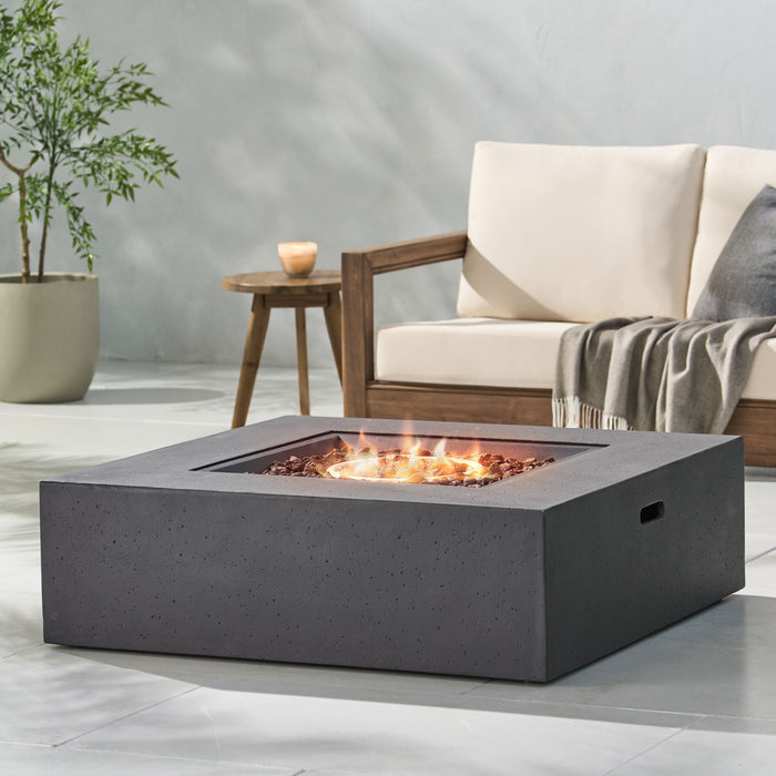 Modern 50, 000 Btu Square Fire Table With Propane Tank