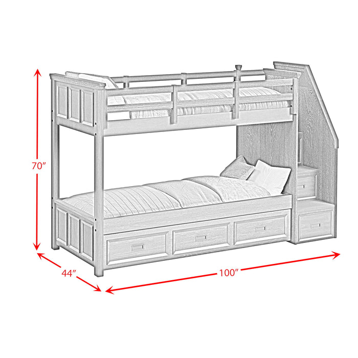 Hampton Kids - Bunk With Staircase And Trundle