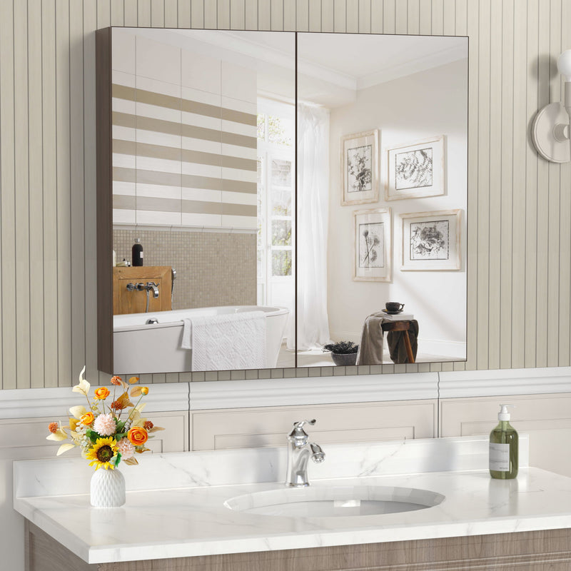 Medicine Cabinet, Wall Mounted Bathroom Mirror With Storage