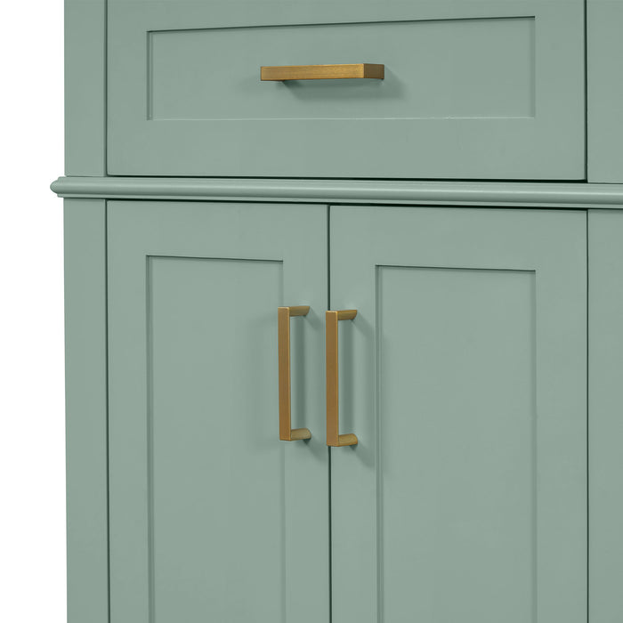 Bathroom Vanity With Sink, Soft Close Doors, 4 Storage Drawers