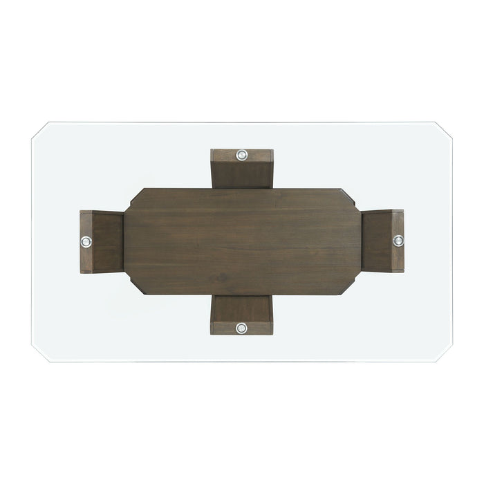 Dapper - 5 Piece Rectangular Standard Height Dining Set Table & Four Chairs - Walnut