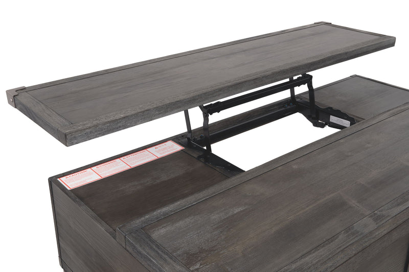 Todoe - Lift Top Cocktail Table - Dark Gray