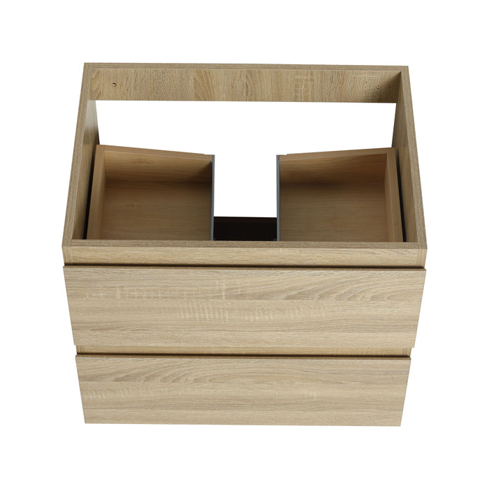 Wall Mounted Bathroom Vanity With Sink, 2 Soft Close Drawers