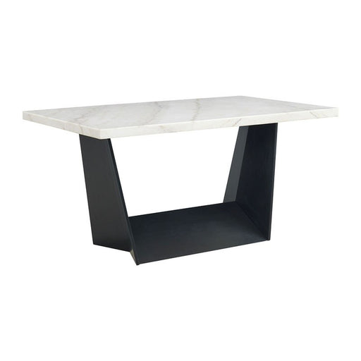 Elements International Beckley Counter Height Table in WhiteC image