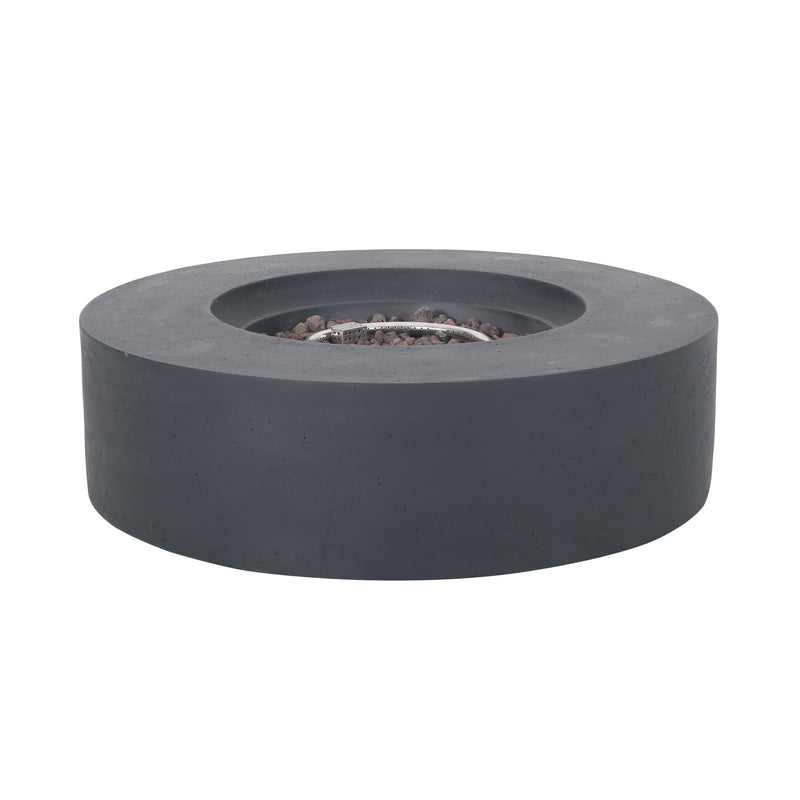 Modern Lightweight Concrete Outdoor Circular Fire Pit 50, 000 Btu