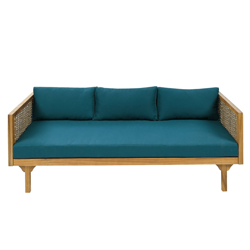 Claremont - 3 Seater Daybed Teak Acacia Wood Water Resistant Cushions