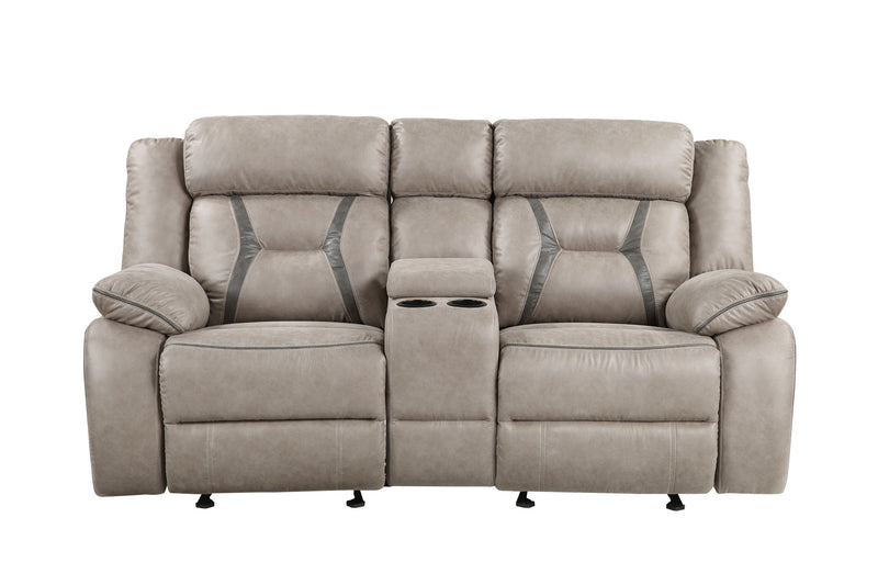 Tyson - Reclining Glider Console - Gray