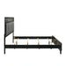 Obsidian 5/0 Q Headboard, Footboard & Slats-Black