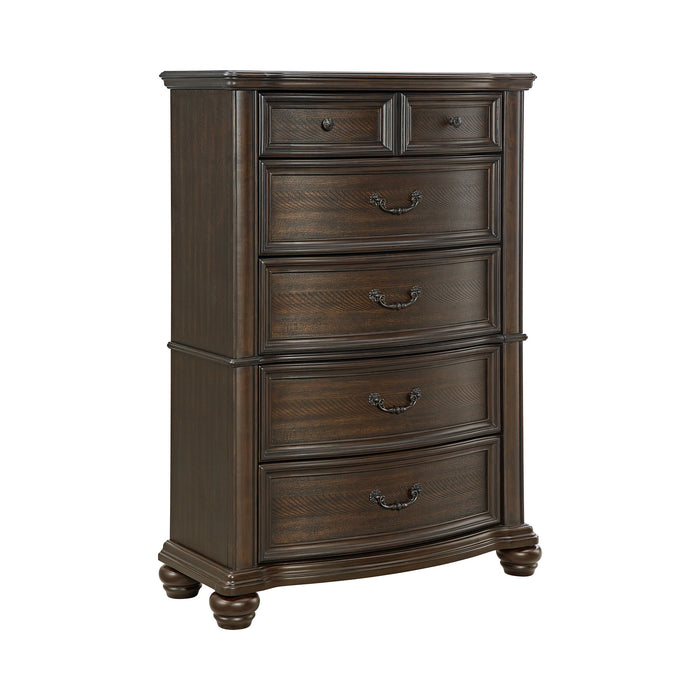 Brunswick 5-Drawer Chest in Mahogany
