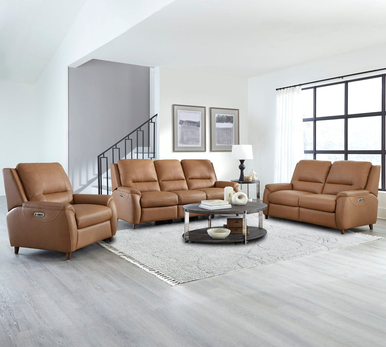 Austin - Power Reclining Loveseat P2 - Caramel Cream