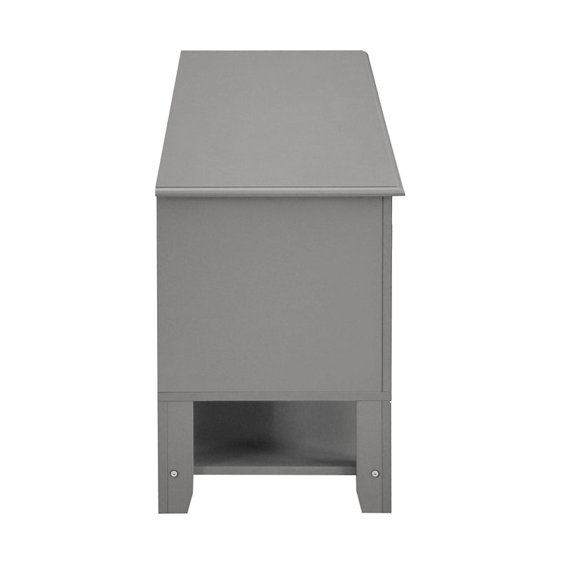 TV Stand, Entertainment Center With Dual Drawers And Hidden Storage, Cabinet With Soft Closing Doors And Sleek Panel Design