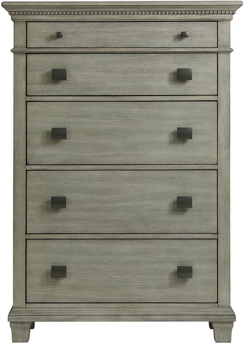 Elements International Crawford 5 Drawer Chest in Gray image