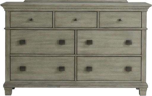 Elements International Crawford 7 Drawer Dresser in Gray image